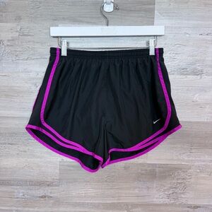 Nike Dri-FIT Tempo Running Shorts - Black/Bright Magenta - Size Large